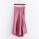 Gonna in satin con spacco alto 1