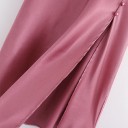 Gonna in satin con spacco alto 5