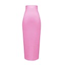 Gonna lunga da donna a tubino con vita alta Taglio aderente con zip e spacco sul retro Materiale elastico in nylon e spandex 8