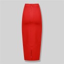 Gonna lunga da donna a tubino con vita alta Taglio aderente con zip e spacco sul retro Materiale elastico in nylon e spandex 15