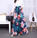 Gonna lunga maxi da donna con motivo Taglio a A con pieghe Vita alta e larga Tasche laterali Misura elasticizzata in poliestere e elastan 17