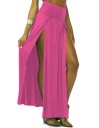 Gonna maxi da donna con due alte spaccature davanti Vita larga e liscia Taglio fluido in leggero poliestere Gonna lunga estiva 8