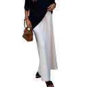 Gonna maxi in satin lunga per donne Gonna elegante lucida dritta in vita Gonna da sera liscia per balli matrimoni eventi 2