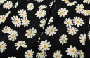 Gonna midi donna con stampa floreale Nera con fiori bianchi Taglio svasato in A Cotone e poliestere Lunghezza fino a metà polpaccio 5