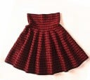 Gonna mini a campana da donna con vita alta Cintura ampia nella parte superiore Taglio svasato con onde ricche Cotone Gonna per uso quotidiano 5
