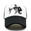 Gorra de camionero para hombre con pez T163 7