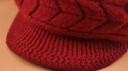 Gorra de punto para mujer con visera corta Corte ajustado Patrón tridimensional Algodón con acrílico y lana Para paseos y deportes ligeros 9