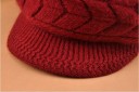 Gorra de punto para mujer con visera corta Corte ajustado Patrón tridimensional Algodón con acrílico y lana Para paseos y deportes ligeros 11