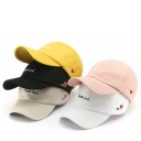Gorra feminina com bordado de caligrafia e coração Gorro de baseball de algodão com faixa ajustável Circunferência da cabeça 55 a 60 cm 6