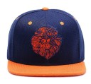 Gorra snapback con estampado de león - Azul-naranja 3