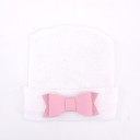 Gorro branco infantil com laço 5