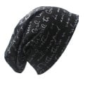 Gorro con estampado de texto escrito a mano En estilo hip hop para hombres y mujeres Gorro delgado de algodón para primavera y otoño Corte 2