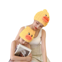 Gorro de cabello infantil absorbente de secado rápido en forma de pato amarillo para secar el cabello después del baño y la ducha 2