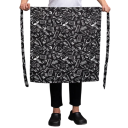 Gorro de chef y delantal con estampado de utensilios de cocina ropa de trabajo de poliéster para la cocina y la gastronomía 2