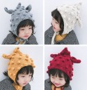 Gorro de croché para crianças com orelhas 2