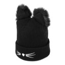 Gorro de inverno feminino com padrão de gato 4