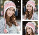 Gorro de inverno feminino em algodão em várias cores 1