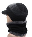 Gorro de Inverno Masculino e Cachecol J759 5