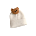 Gorro de Inverno para Bebés Circunferência da Cabeça 42–46 cm 0–12 meses Gorro de Poliéster Quente com Urso 3D Gorro de Inverno Macio 6