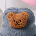 Gorro de Inverno para Bebés Circunferência da Cabeça 42–46 cm 0–12 meses Gorro de Poliéster Quente com Urso 3D Gorro de Inverno Macio 4