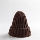Gorro de inverno tricotado de uma só cor Circunferência 54–60 cm Unisex gorro de acrílico quente Gorro macio de inverno para mulheres 13