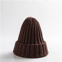 Gorro de inverno tricotado de uma só cor Circunferência 54–60 cm Unisex gorro de acrílico quente Gorro macio de inverno para mulheres e homens uso diário 13