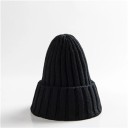 Gorro de inverno tricotado de uma só cor Circunferência 54–60 cm Unisex gorro de acrílico quente Gorro macio de inverno para mulheres 1