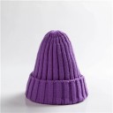Gorro de inverno tricotado de uma só cor Circunferência 54–60 cm Unisex gorro de acrílico quente Gorro macio de inverno para mulheres 10
