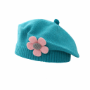 Gorro de Inverno Tricotado para Crianças 1–3 Anos Gorro Quente em Poliéster com Flor 3D Gorro de Inverno Macio para Crianças Acessório 5