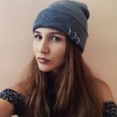 Gorro de invierno de mujer con anillas 1