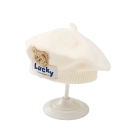 Gorro de invierno de punto para niños de 1 a 3 años Gorro cálido de poliéster con osito Gorro de invierno suave para niños complemento adorable 2
