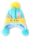Gorro de invierno infantil con pompón y orejas J865 11