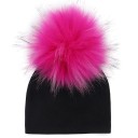 Gorro de invierno infantil con pompones de colores J3029 7