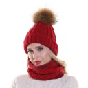 Gorro de invierno para mujer con pañuelo 1