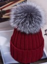 Gorro de invierno para mujer con pompón A545 6