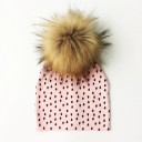 Gorro de invierno para niños con estampado de gotas J575 4