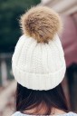 Gorro de malha feminino com pompom J2803 11