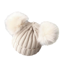 Gorro de malha para crianças 1-3 anos 14 x 16 cm Grandes pompons Acrílico Lã Gorro de lã de inverno para bebés 8