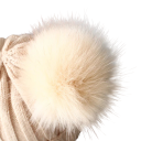 Gorro de malha para crianças 1-3 anos 14 x 16 cm Grandes pompons Acrílico Lã Gorro de lã de inverno para bebés 2