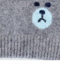 Gorro de malha para crianças com orelhas + cachecol J2460 6
