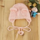 Gorro de malha para crianças com orelhas 4