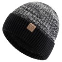 Gorro de malha unissexo de inverno 56–60 cm Gorro quente bicolor com forro de pelúcia Acrílico Estilo casual moderno Para homens e mulheres Várias cores 15