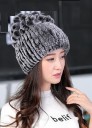 Gorro de mujer de piel de conejo J776 6