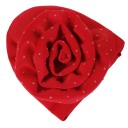 Gorro de mujer en forma de turbante con gran rosa de tela y pequeñas cuentas Elegante cobertura de cabeza de algodón Tamaño universal 8