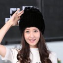 Gorro de mulher em pele de coelho J776 8