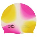 Gorro de natación elástico impermeable de alta elasticidad para hombres y mujeres, equipo de natación, gorro de piscina de silicona con protección para los oídos, unisex, multicolor 3