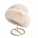 Gorro de pelúcia feminino 56-58 cm Poliéster Gorro de inverno quente Material macio e aquecido Conforto no uso Acessório estiloso para o inverno 4