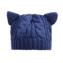 Gorro de punto de invierno para mujer con orejas. 4