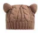 Gorro de punto de invierno para mujer con orejas. 7