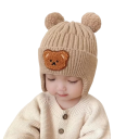 Gorro de punto para niños con diseño de osito Circunferencia de cabeza 46–52 cm Para niños de 8 meses a 4 años Gorro de invierno 1
